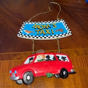 Moms Taxi Cab  Christmas Ornament